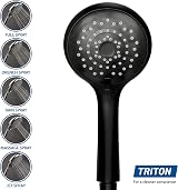 Triton Aspirante 9.5kW Electric Shower Matte Black with Hose Head view 3