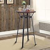 Amazon Com Signature Design By Ashley Challiman Dining Room Bar Height Table Rustic Brown Tables