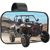 KEMIMOTO UTV Boat Rear View Mirrors Rearview Mirror with ShatterProof Tempered Glass 1.5"-2" Mount Compatible with Polaris RZ