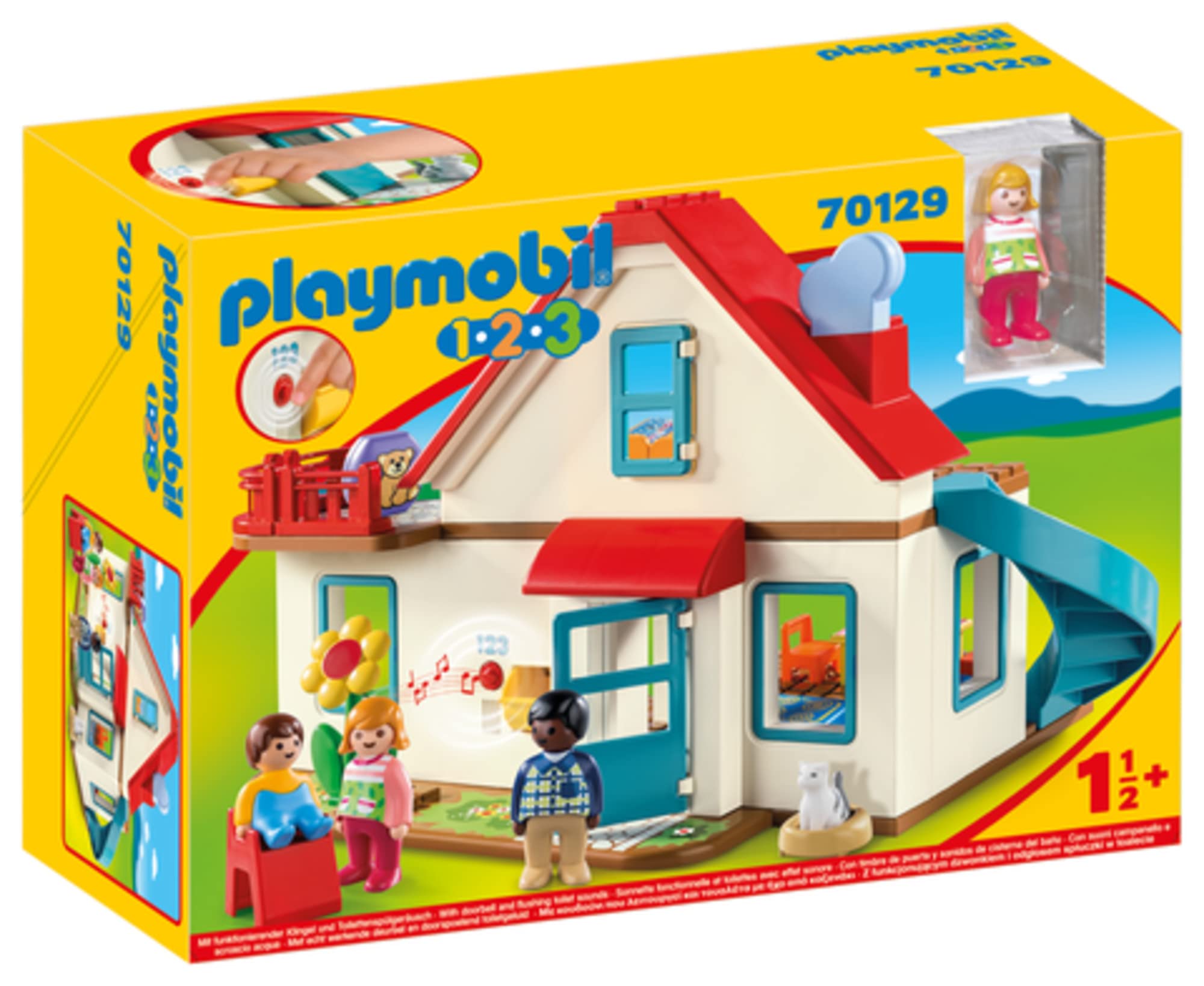 Playmobil 1.2.3 70129 Family House, For Children Ages 18 Months