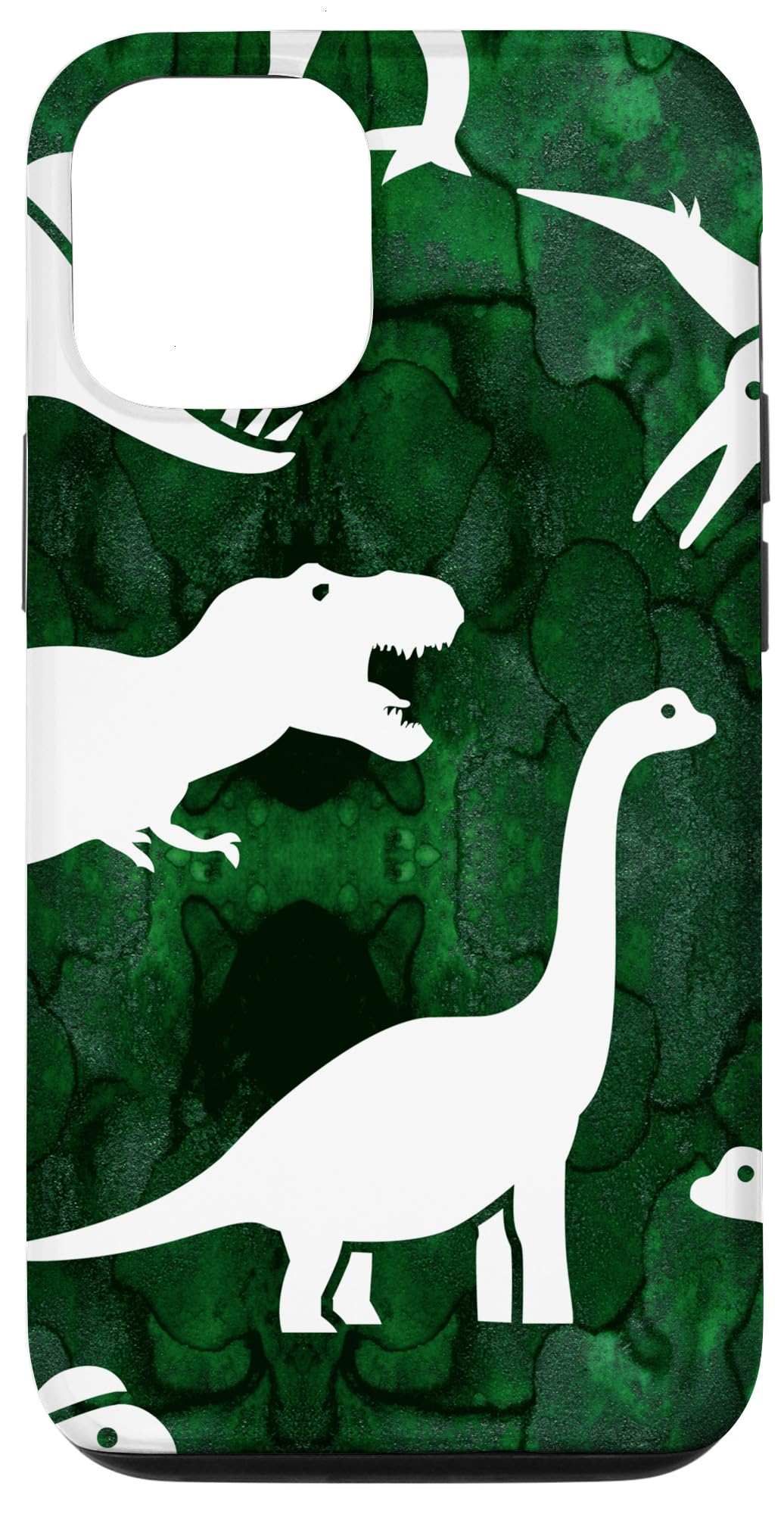iPhone 13 Dinosaur Green and White Dino T-rex Giganotosaurus Case