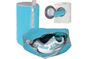 GARDON Shoe Washing Machine Laundry Bag - 2 Pack Sneaker Cleaner Kit for Gym Athletic Shoes and Canvas Flats with Zipper Protection Design, 10 Washer Balls, Large Size for Women's, Men's, and Kid's Footwear