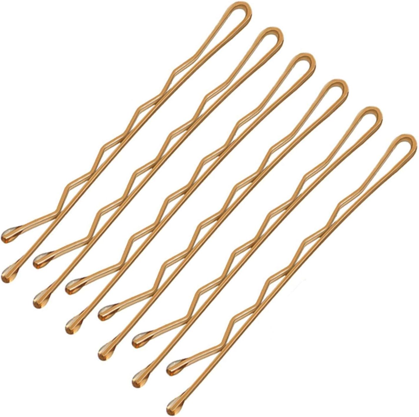 BallHull 80Count, Bobby Pins - Hair Care High-Grade Clip, Hairpin for Girls and Women, Metallic Blonde.