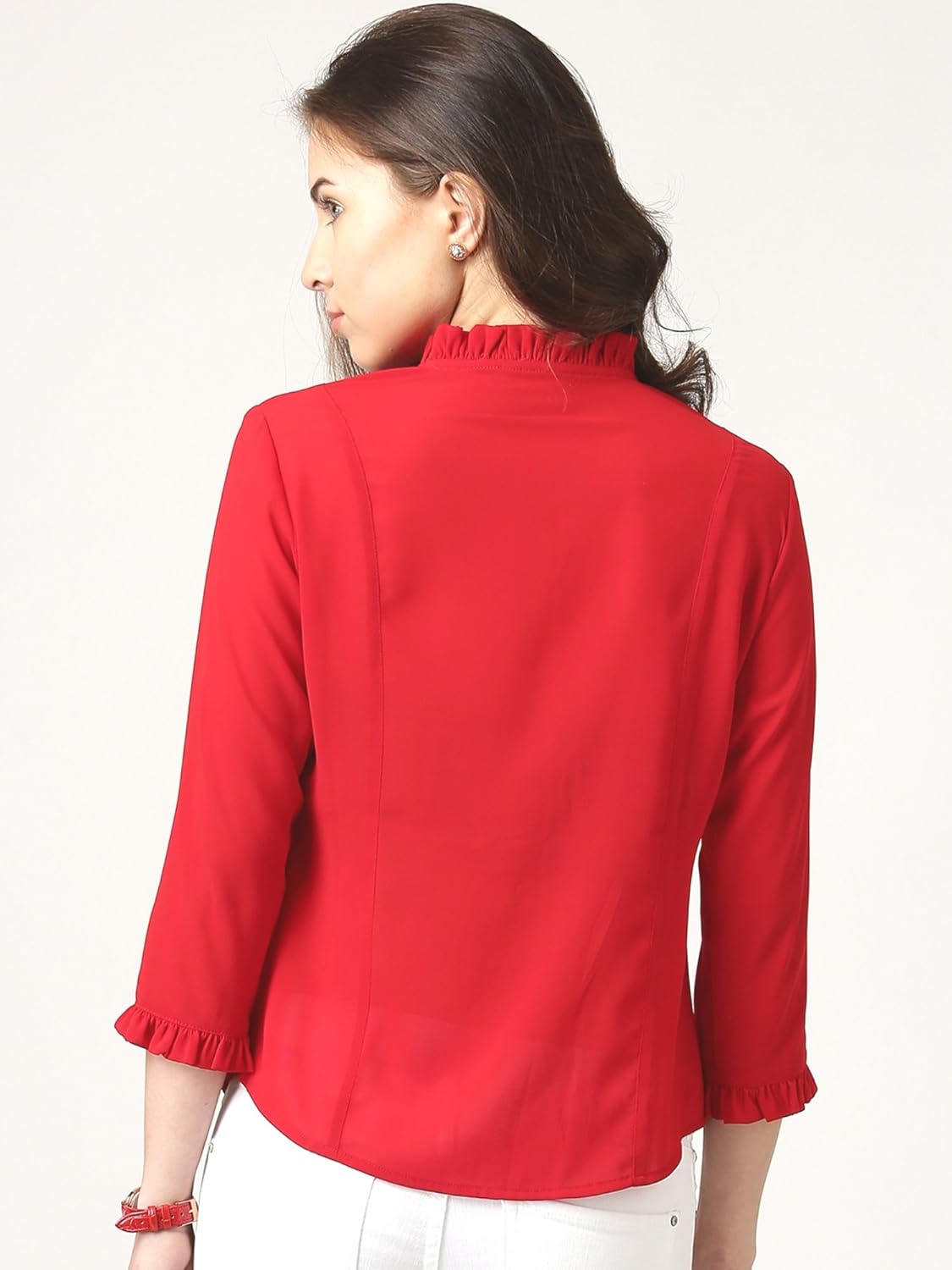 marie claire women's shirt (mc10018a--xl, red, x-large)