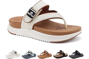 ONCAI Women’s Platform Flip Flops with Arch Support Summer Beach Dressy Trendy Walking Sandals and Thick Outdoor Rubber Soles