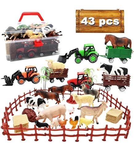 STARLUX Farm Box La Dairy - avec tracteur Claas Celtis 446, remorque citerne et accessoires - Échelle 1/32 - Gamme Farm - à partir de 3 ans - 802165