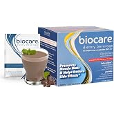 Biocare Nutritional Beverage for GLP-1 Users, Dietary Powder Drink Provides 20g Essential Protein, 26 Vitamins/Minerals, Helps Ease Nausea, Bloating, Constipation, Chocolate (14 Count)