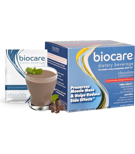 biocare glp-1 shakes Amazon.com: Biocare Nutritional Beverage for GLP-1 Users, Dietary Powder Drink Provides 30 g Essential Protein, 26 Vitamins/Minerals, Helps Ease Nausea, Bloating, Constipation, Chocolate Shake 14ct : Health & Household