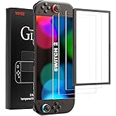 VOYEE Screen Protector for 2025 Switch 2, 7.9 Inch Tempered Glass 3 Packs, 9H Hardness Anti Scratch, Ultra HD Clear, Bubble Free, Touch Sensitive, Easy Installation Kit Included