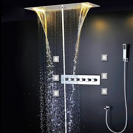 Fr Douche De Plafond Spout Led Built In Ceiling Flush Fitting