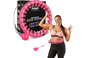 K-MART Smart Hula Ring Hoops, Weighted Hula Circle 24 Detachable Fitness Ring with 360 Degree Auto-Spinning Ball Gymnastics, Massage, Adult Fitness for Weight Loss
