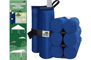 Eurmax USA Weight Capacity 160lbs Weight Bags for Pop up Canopy Outdoor Shelter,Gazebo Instant shelter Leg Canopy Weights, Sand Bags, Set of 4(Blue)