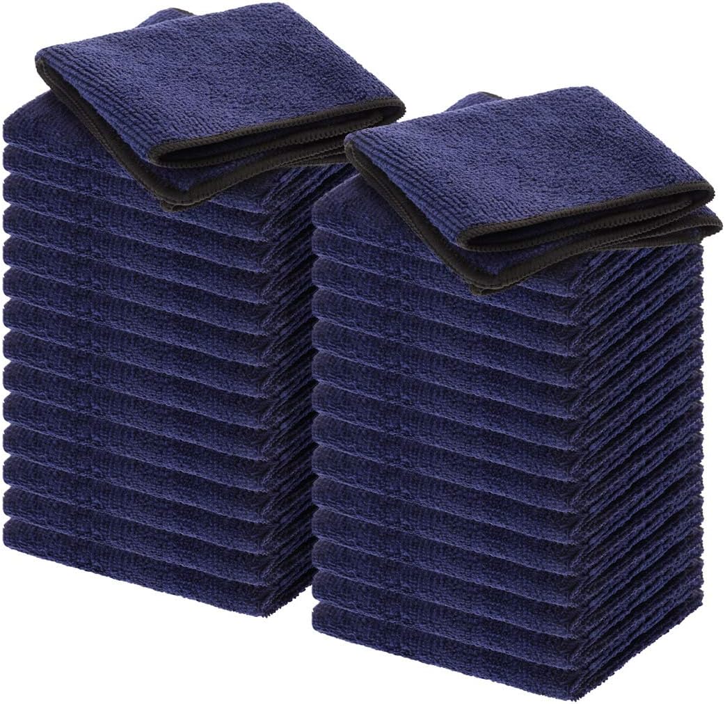 Wemk Mikrofasertücher, 30 Stück Mikrofaser Reinigungstücher, 290GSM, Extrem Weiche, Fusselfreie Poliertücher für die Pflege von Haushalt und Auto, 23.5x33.5cm