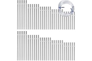 PERFSIGN 60 Pieces Wind Chime Tubes Parts Supplies Windchime String Metal Tubes for Crafts DIY Wind Chimes for Adults Arts and Crafts