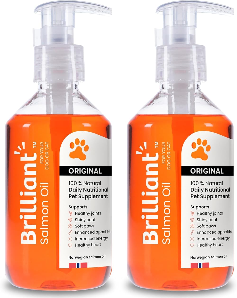 Hofseth Biocare Brilliant Salmon Oil for Pets 2x300ml Norway