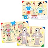The Learning Journey: Lift &amp; Learn Inside of Me &ndash; Human Body Layered 28 piece Jigsaw Puzzles- Montessori School - Learning Educational Toy for Baby - Kids Ages 3 and Up Non-Toxic &amp; BPA Free