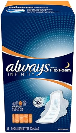 Always Infinity Pads With Wings - Overnight - 28 Ct (689978327854)