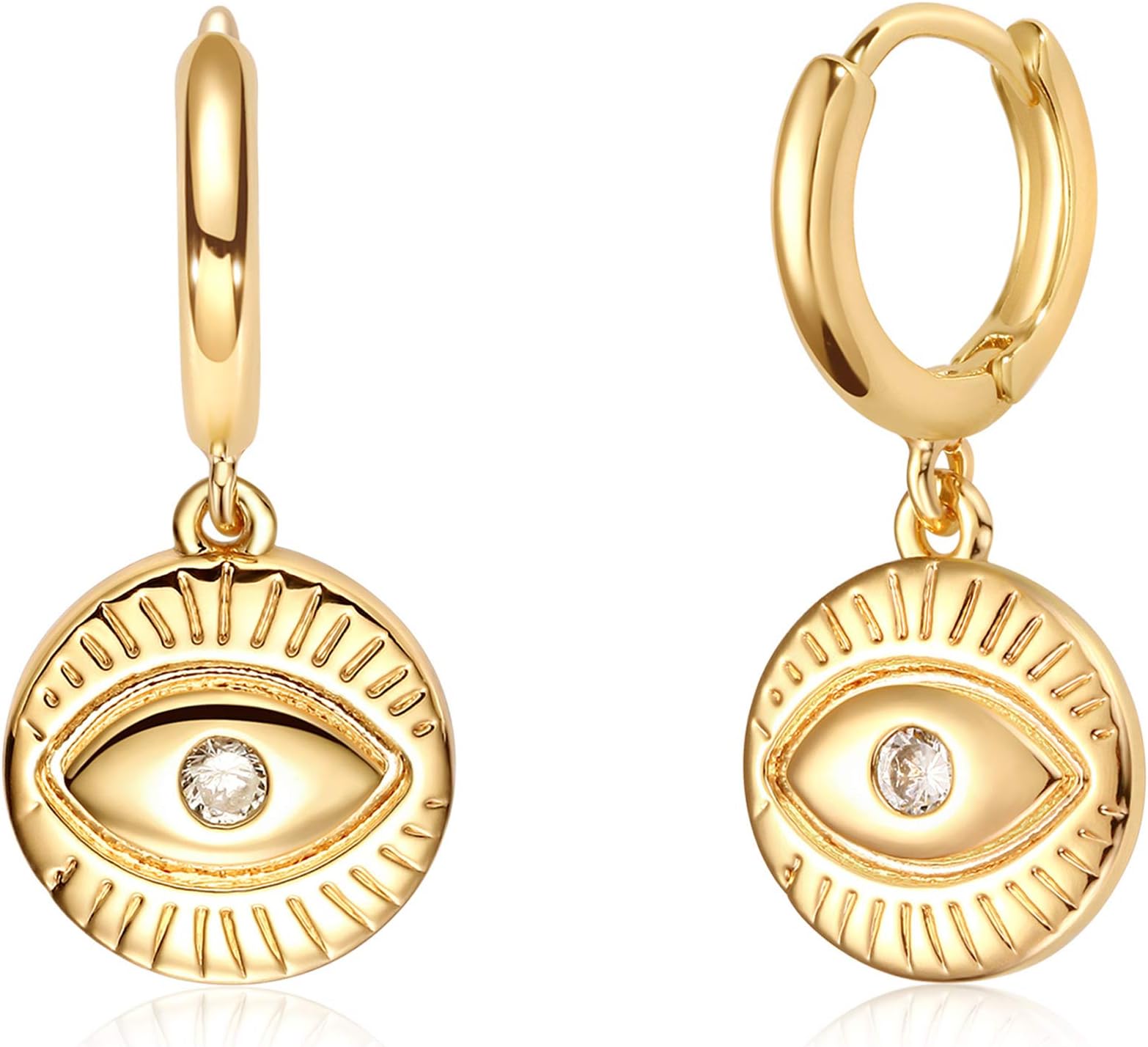 VACRONA Gold Heart Hoop Earrings Huggie Earrings for Women 14k Gold Plated Small Hoops Earrings