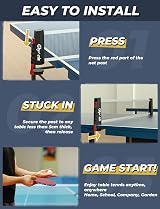 Glymnis Table Tennis Set with Retractable Net Bats Balls Storage Bag view 4
