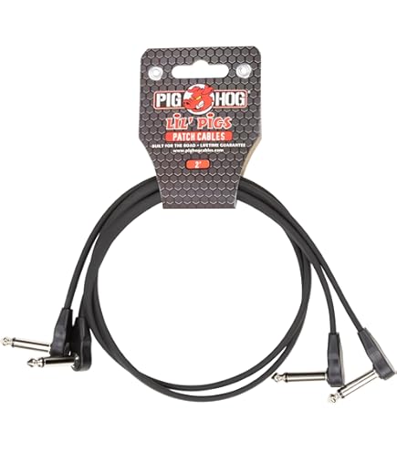 Pig Hog PHLSK2BK Low Profile Patch Cables : Musical Instruments