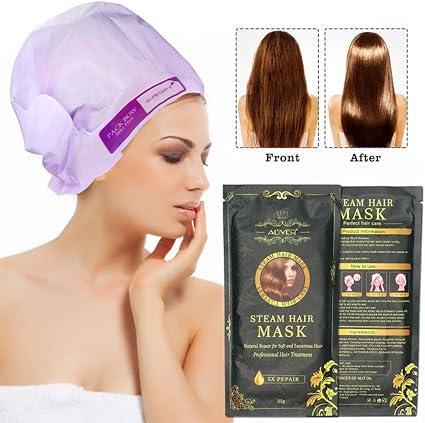 Amazon Com Putars Fashion Sexy Automatic Heating Steam Hair Mask Keratin Argan Oil Treatment Hair Multicolor Health Personal Care