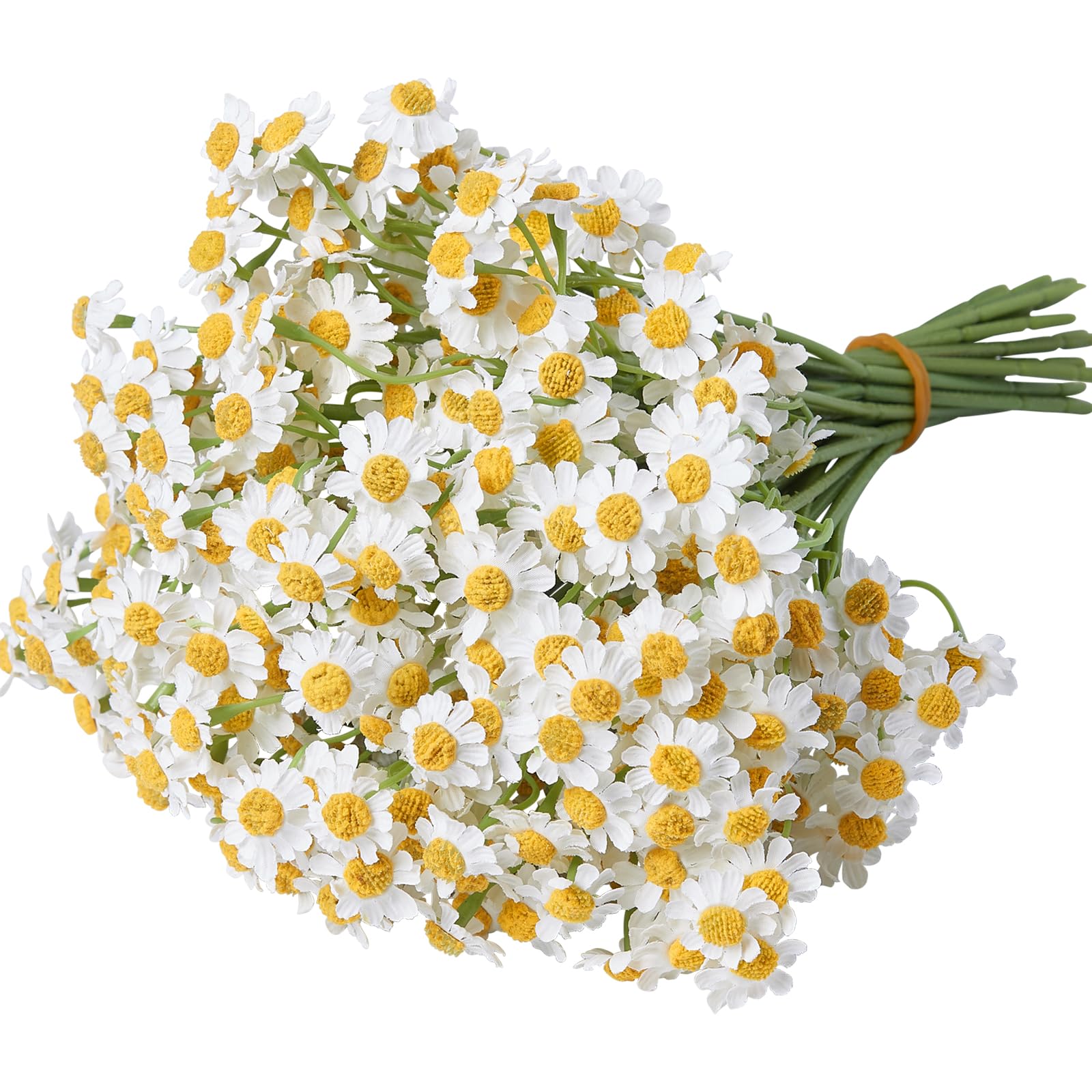 Small White Daisy Flowers Artificial,6 Bouquet/36Pcs 10 Inch Fake Daisies,Cute Spring Wildflowers for Centerpiece Table Decor