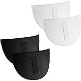 2 Pairs Shoulder Pads for Womens Clothing, 1.5cm Thickness Set-in Shoulder Pads Breathable Sponge Pads Shoulder Enhancer Sewing Supplies for Men Blazer Clothes Sewing Accessories (Black+White)