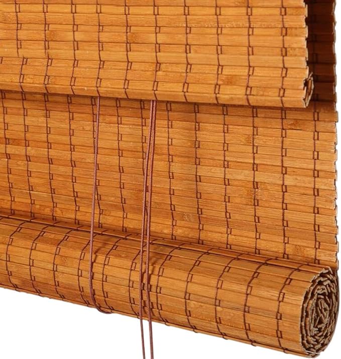 JcnfaRoller Shades Bamboo Roller Shades, Wide Bamboo Curtain， Light Filtering Roll
