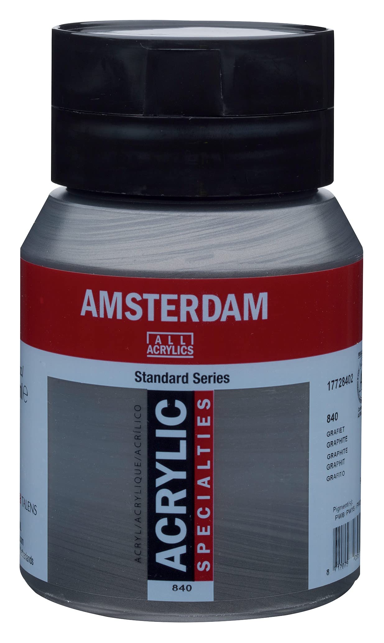 Amsterdam Standard Series Acrylic Jar 500 ml Graphite 840 (17728402)