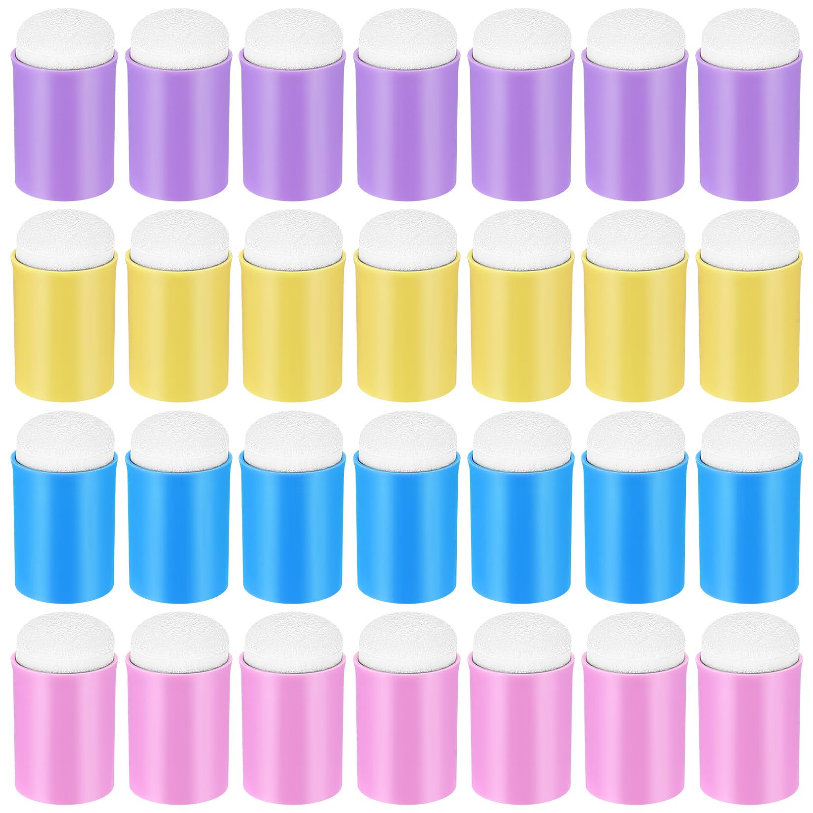28 Pieces Finger Sponge Daubers, Painting Sponge Craft Drawing Sponges for Arts, Craft Sponges for Painting, Dauber Set for Art Ink, Chalk,Colorful
