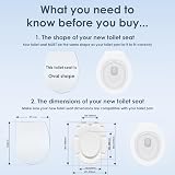 AQUALONA Premium Thermoplastic Toilet Seat Oval Soft Close Easy Fit White view 2