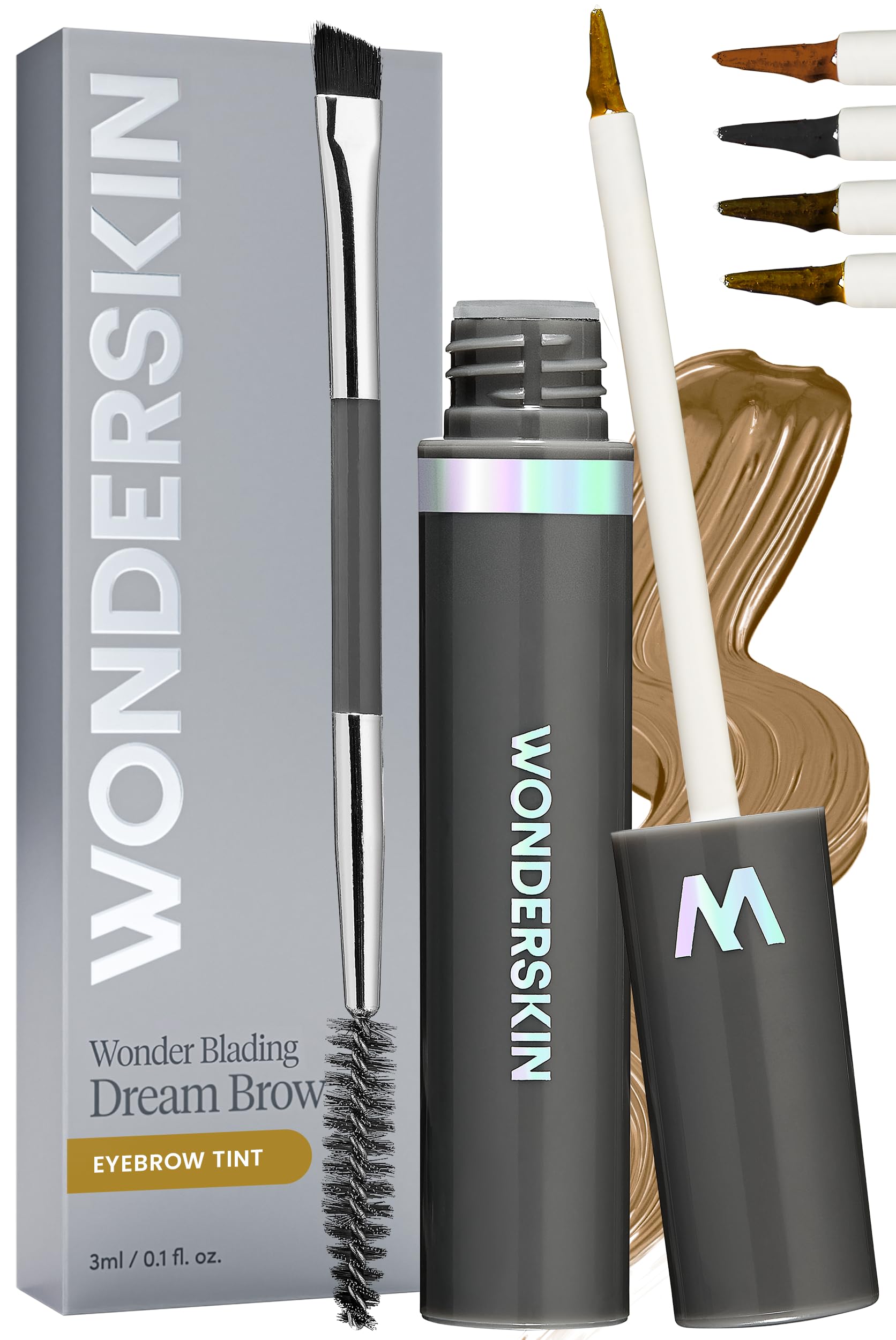 Wonderskin Dream Brow Eye Brow Gel, Long Lasting Eyebrow Gel, Water-resistant, Transfer Proof Tinted Filler Eyebrow Mascara (Blonde)