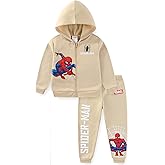 Marvel Spider-Man Boys Zip Up Hoodie and Pants Set for Big Kids