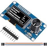DKARDU EC11 Rotary Encoder + 1.3 inch OLED Display White Integrated Module SH1106 IIC Interface with Confirm/Return Button,with Pin Header Connecting Cables for Project Experiment DIY