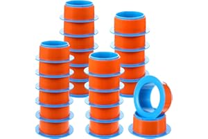 MEKUEEEX 24pcs Stretch Wrap Dispenser Plastic Hand Saver Shrink Wrap Handle Protective Manual Film Puller for Moving Stretch Wrap Roll Pallet Packing Shipping Fit 3 Inch Wrap Film Core, Blue Green