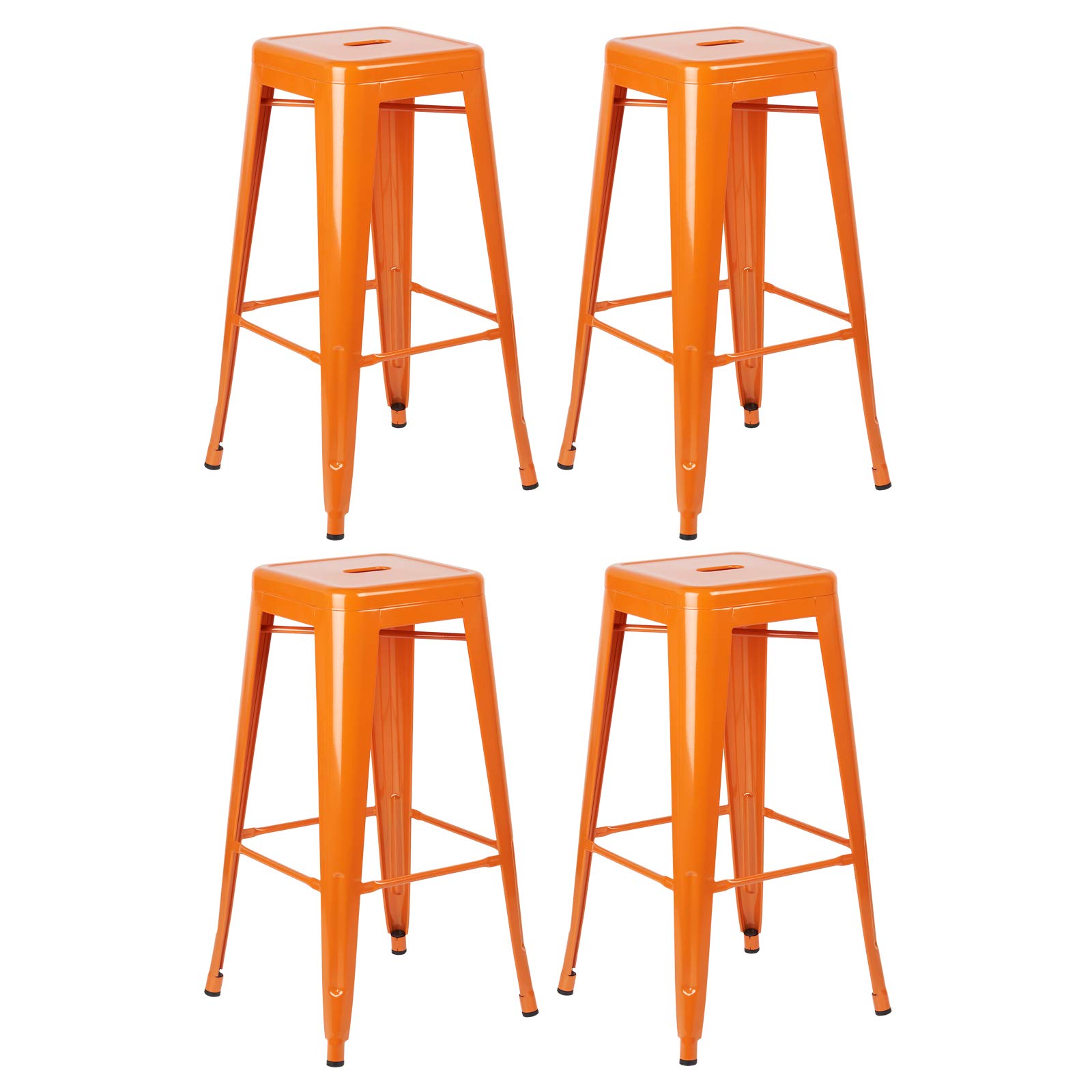 Hartleys Industrial Orange Metal Bar Stools Set Of Four Buy Online In China At Chinadesertcartcom Productid 49028240