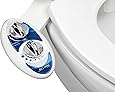 LUXE Bidet Neo 120 - Self Cleaning Nozzle - Fresh Water Non-Electric Mechanical Bidet Toilet Attachment (blue and white)