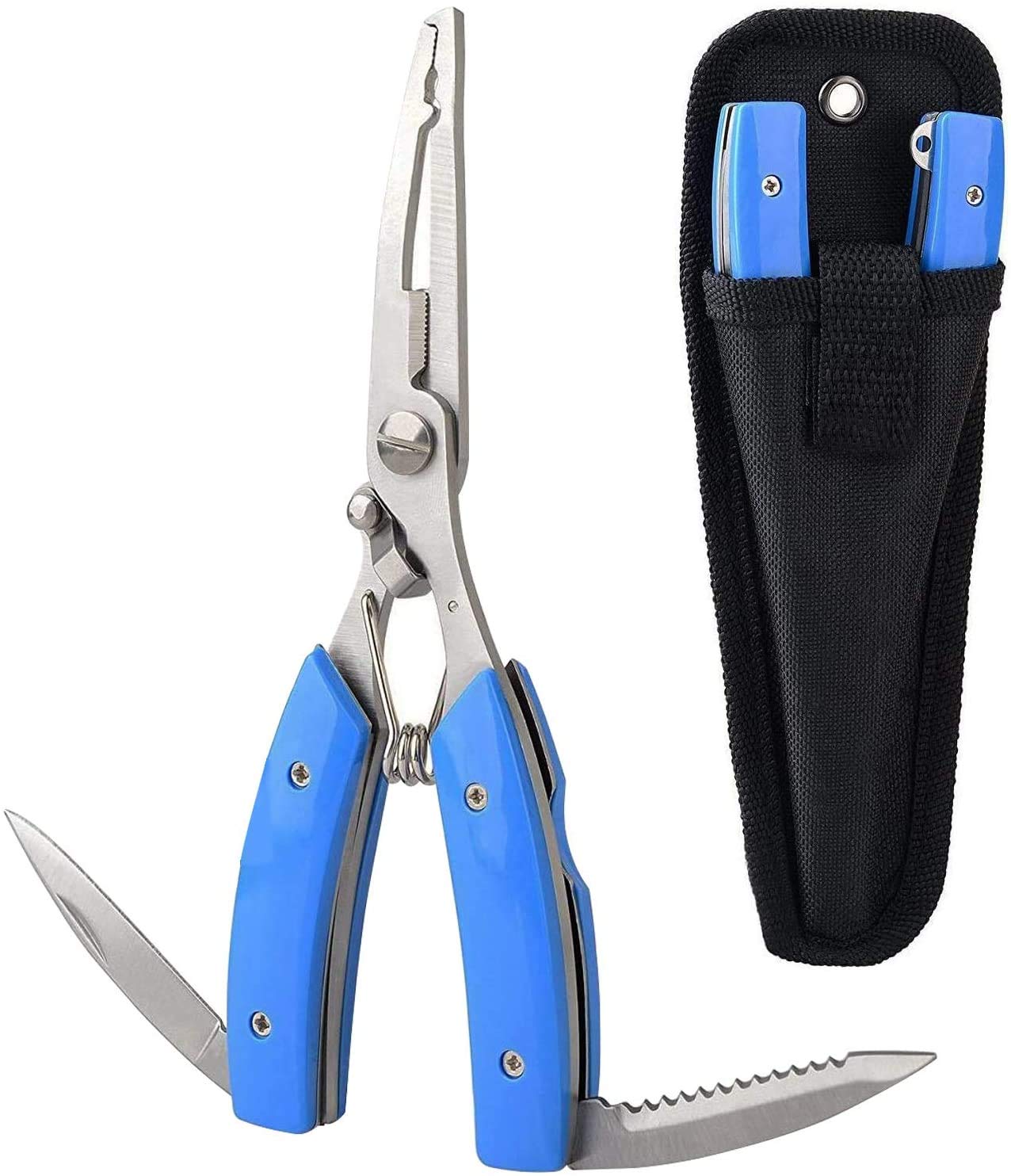 OROOTL Stainless Steel Fishing Pliers, Fishing Scissor Braid Line Cutters Fishing Hook Remover Fishing Tackle Accessories