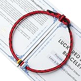 luckydolma Tibetan Handmade Blessed Red String Bracelet - 5-Color Sutra Flag Thread for Women Men, Himalayan Amulet Gift for Positivity, Health & Wealth