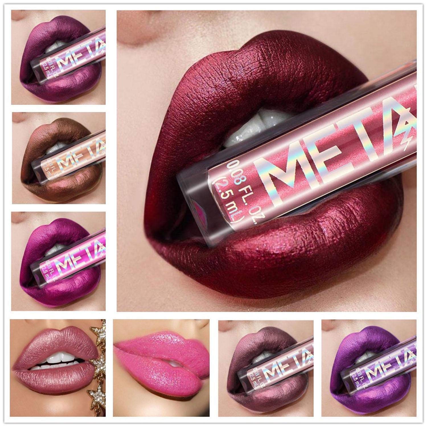 Liquid Metallic Lipstick Matte Waterproof Kissproof Long Lasting