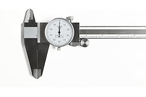 PEC TOOLS PEC Dial Caliper 0-12 Inch, Stainless Steel Precision Measuring Tool with Shock-Proof Dial, High Accuracy ±0.001"