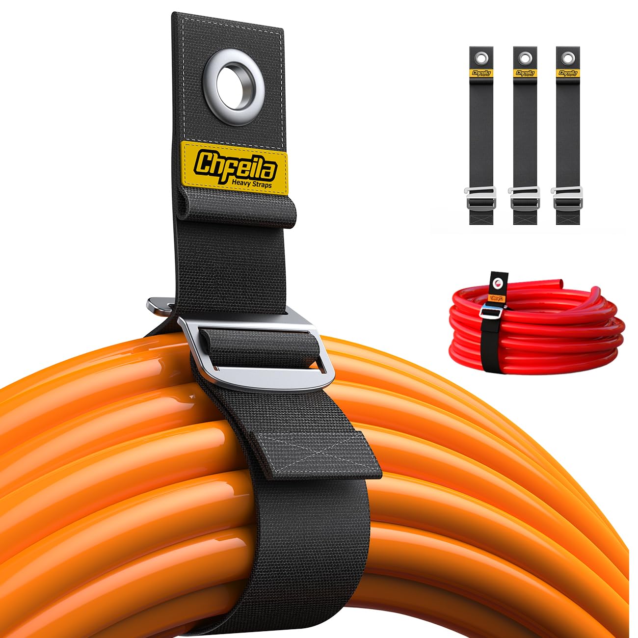 Photo 1 of 3Pack One-Hand Operation [1s Gravity-Tighten] Extension Cord Holder Organizer, Adjustable Storage Straps for RV Shed Workshop Garage Organization, Tools Gadgets Accessories Gifts for Dad Father - M