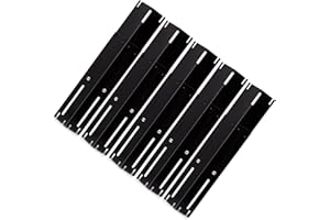 GRACIRI Universal Adjustable Grill Heat Plates, Porcelain Steel BBQ Heat Plates Shield for Charbroil Nexgrill, Brinkmann, Flavorizer Bar, Backyard Grill, Extend from 11.75" to 21" L, 5 Pack