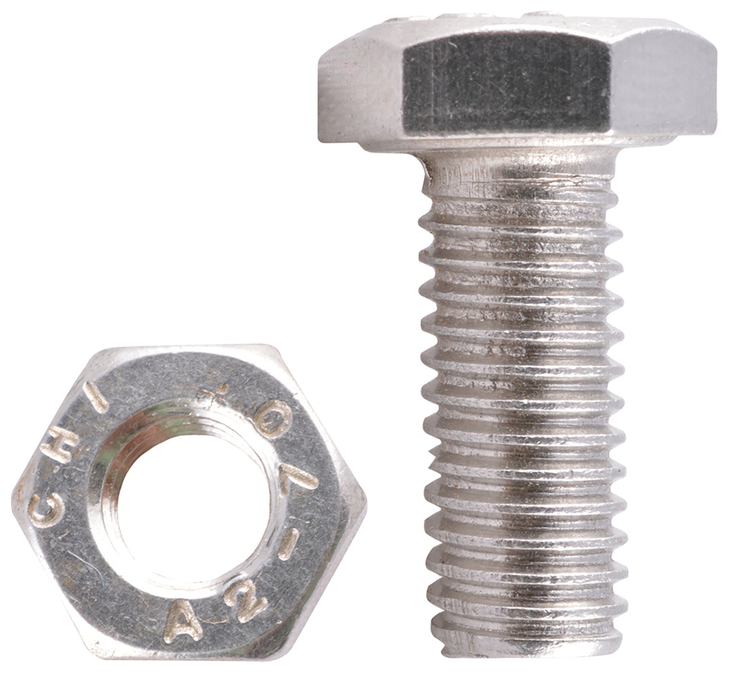 Stainless Steel Hex Bolts With Nuts M 5 x 16 50 pcs, by Unique