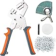 BIZOEPRO Heavy Duty Grommet Tool Kit, 500 pcs 3/8 Inch 10mm Grommets, Grommet Kit, Eyelet Tool, Press for Tarp, Fabric, Banner, Canvas, Leather, Tents, Vinyl, Punching Machine