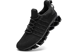 KAPSEN Mens Slip On Walking Shoes Blade Non Slip Tennis Running Shoes Lightweight Workout Breathable Mesh Fashion Sneakers