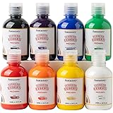 Tempera Paint for Kids Fantastory 8 Colors (8.4 oz Each) Washable Tempera Paint, Kids Poster Paint Sponge Painting, Non-Toxic