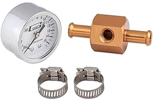 Mr. Gasket 1560 Fuel Pressure Gauge with In-Line Adapter
