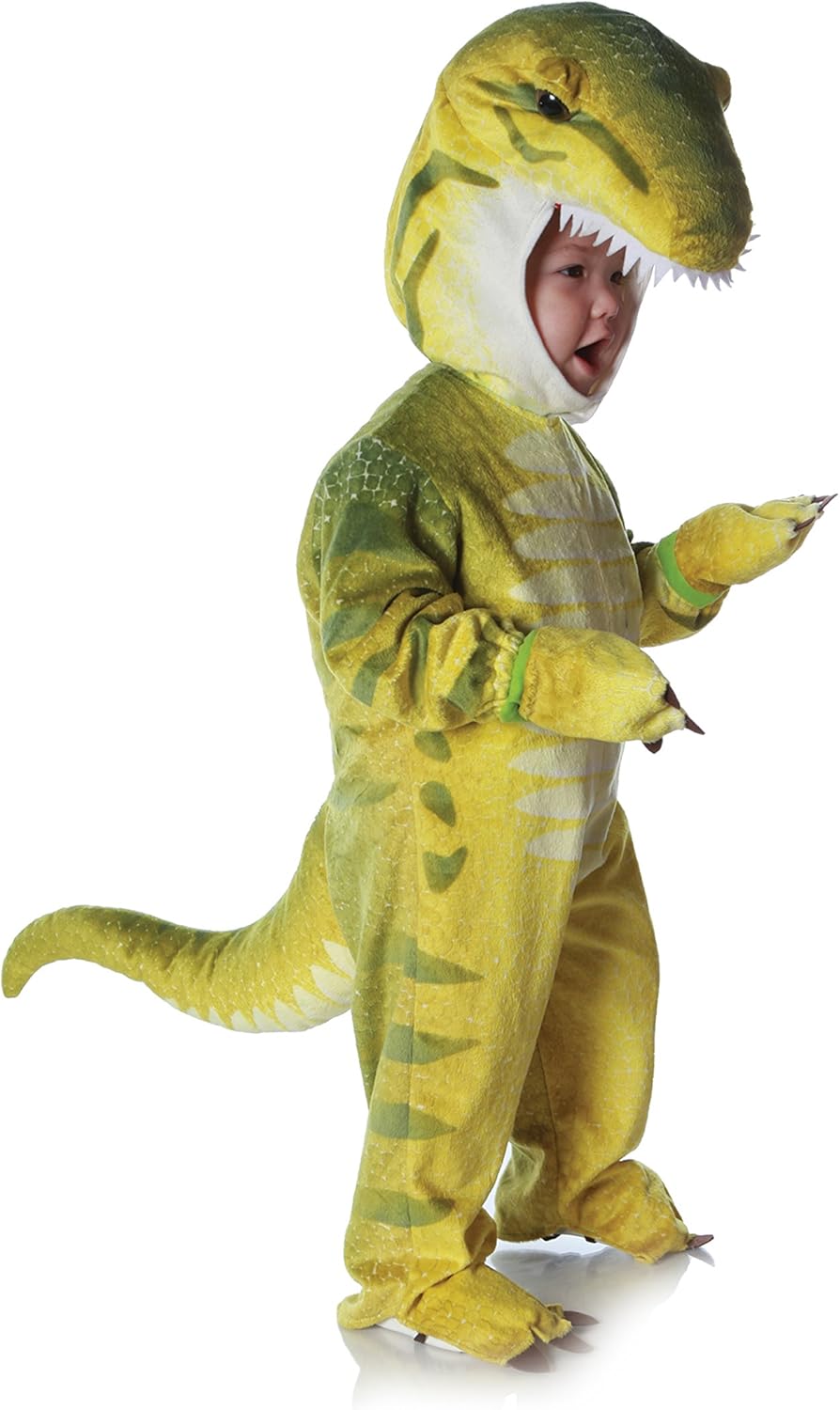Underwraps Costumes Baby Toddler's T-Rex Costume Jumpsuit, Green, Large (2T-4T)