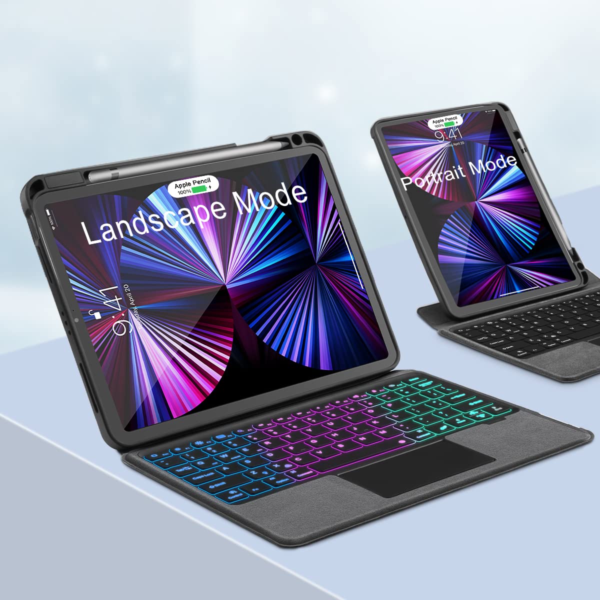 Ipad pro 11 Magic Keyboard Case with Voice Input Function, Backlight Magic Keyboard, Click Trackpad for iPad Pro 11-inch (1st, 2nd, 3rd gen - 2018, 2020, 2021) and iPad Air (4th gen- 2020)